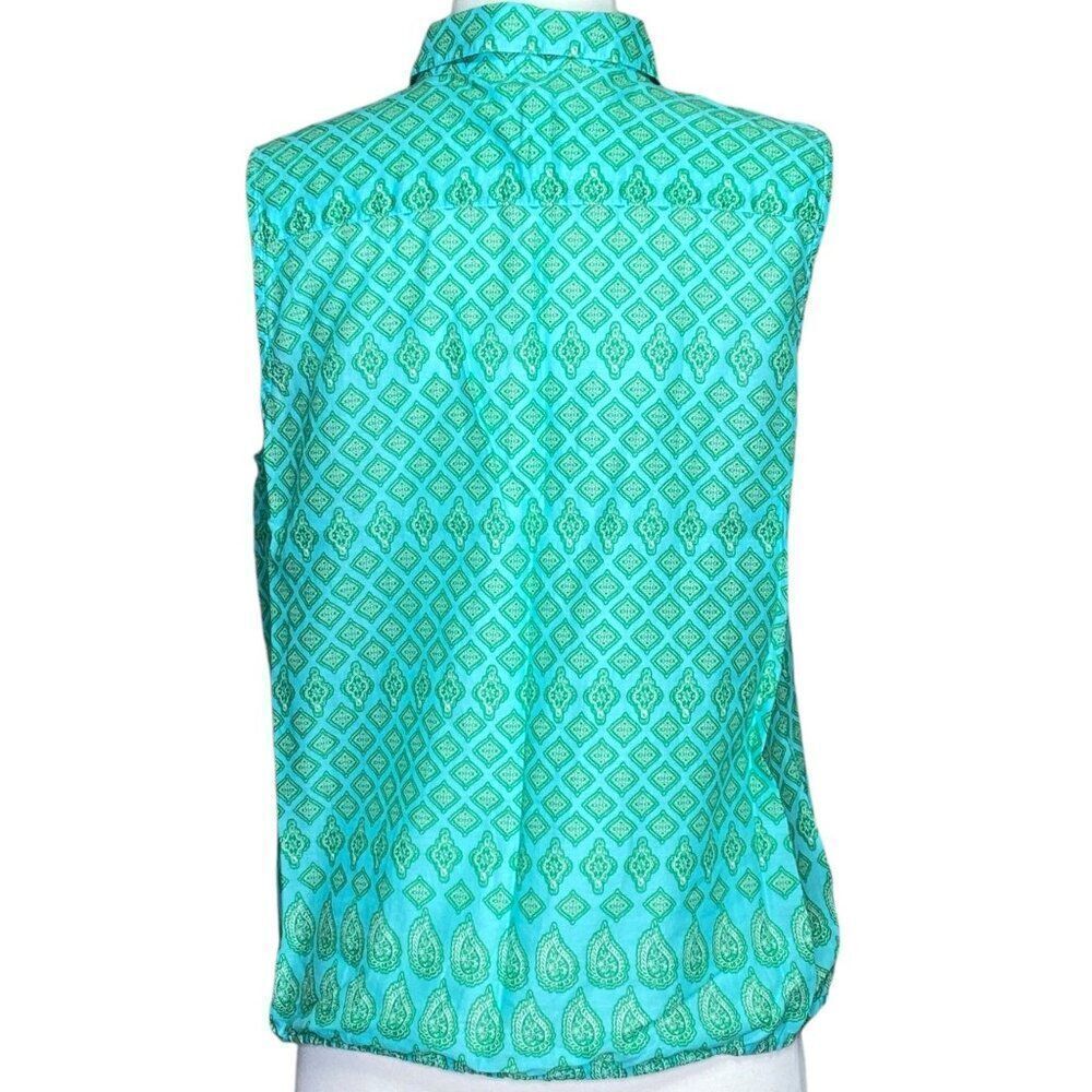 J.Jill Tie Front Sleeveless Top Medium - Picture 2 of 8